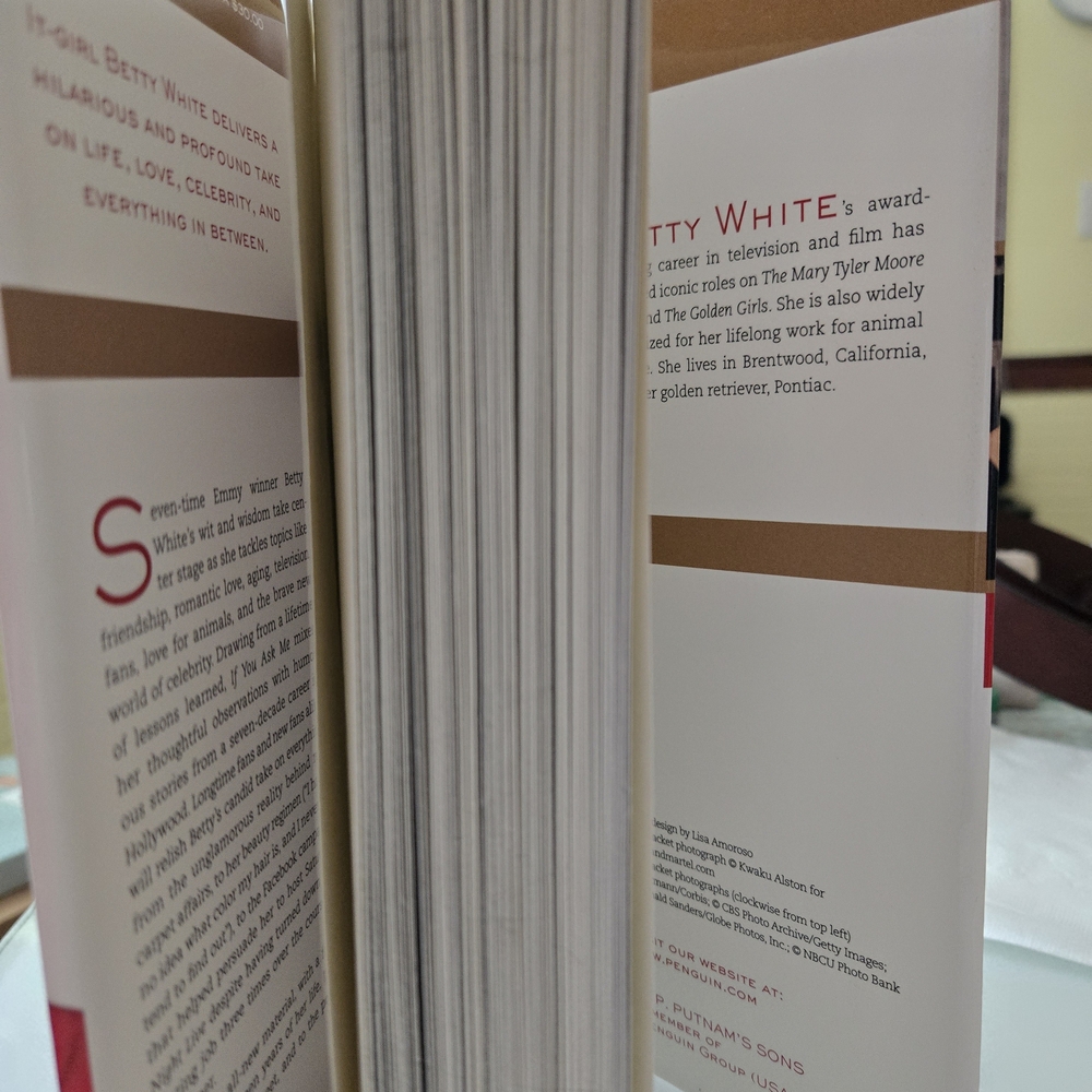 Betty White "If You Ask Me" Hardcover Book - White & Red Cover - Picture 2 of 3